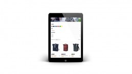 Mockup Ortlieb Website auf Tablet